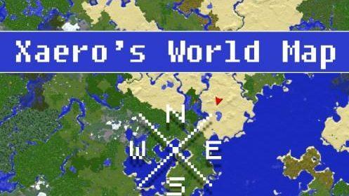 Xaero's World Map - полно-экранную карта (1.15.2, 1.14.4, 1.12.2, 1.11.2)