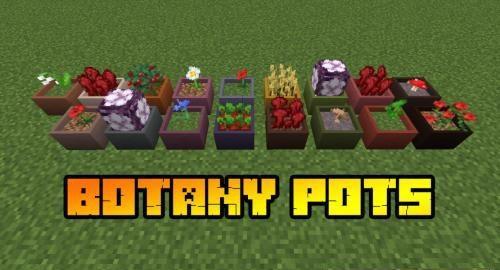 Botany Pots - автоматизированные горшки разных цветов (1.16.5, 1.15.2, 1.14.4)